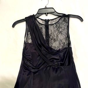 Black lace & silk top